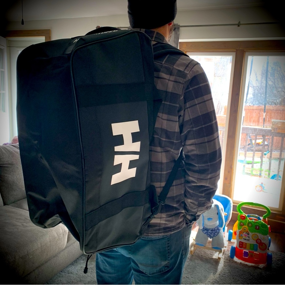 Helly Hansen Large Duffel Backpack - Black and white - NWT Unisex Men Women